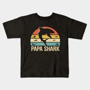 Dad Shark Fish Lover Birthday Daddy Kids T-Shirt